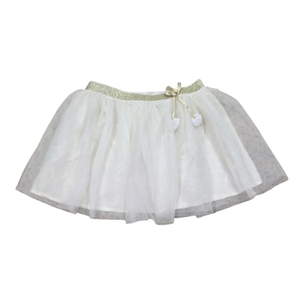 Cynthia Rowley Ivory Tulle Skirt with Gold Trim 5-6 Years